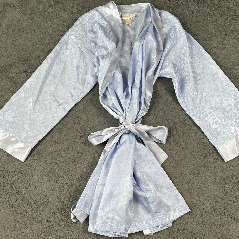 LADIES/WOMENS HIDDEN FANTASIES PURPLE/LIGHT BLUE ROBE/LINGERIE - SIZE SMALL